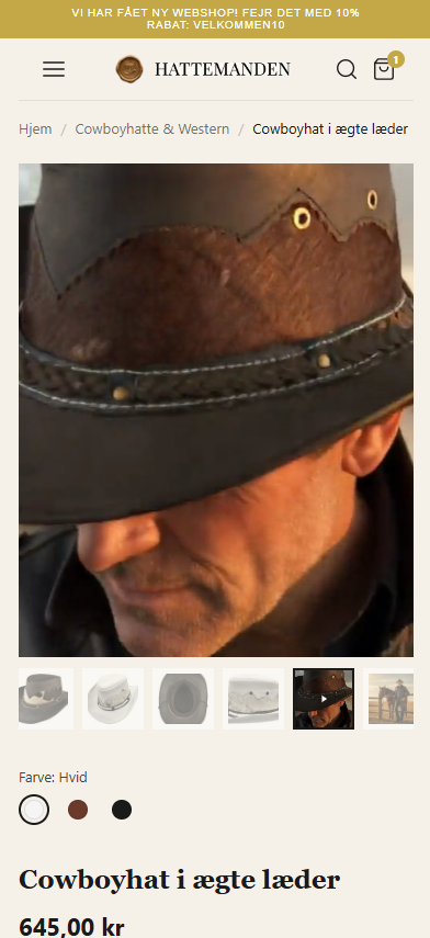 Hattemanden.dk mobile