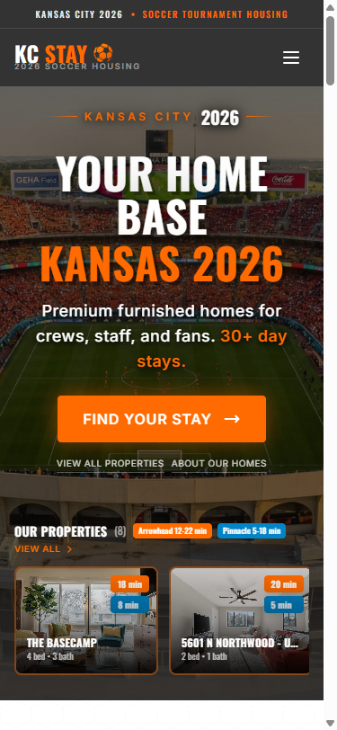 KC Soccer Stay 2026 mobile